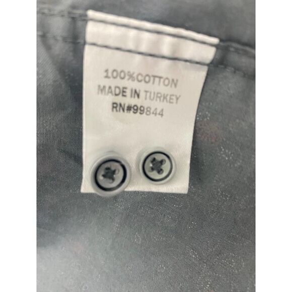 Mizumi Collezion Button Down Shirt Contrasting Cuffs & Collar Paisley - Large - Picture 11 of 11